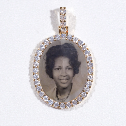 3D Oval Custom Picture Pendant
