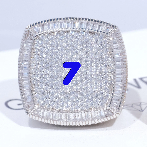 CUSTOM LETTER 3D ICED RING