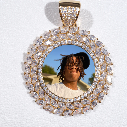 Large 3D Wheat Ear Custom Picture Pendant