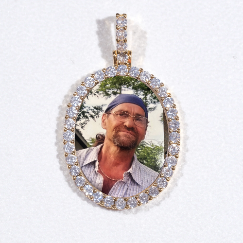 3D Oval Custom Picture Pendant