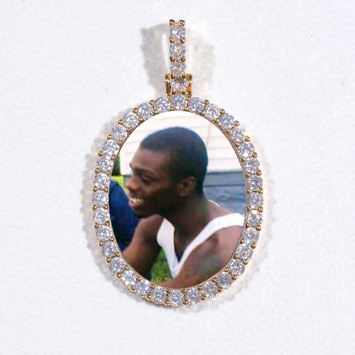 3D Oval Custom Picture Pendant