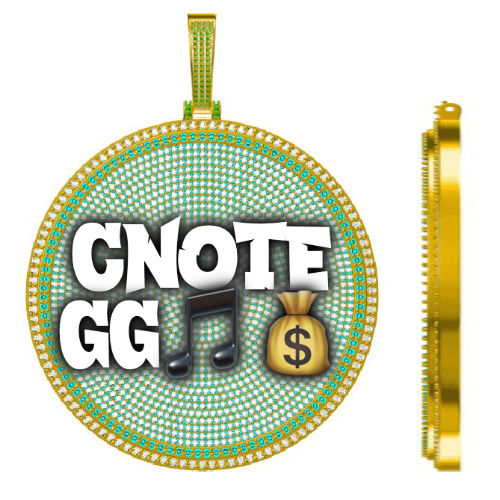 CUSTOM LETTER NECKLACE 3D BIG DISC