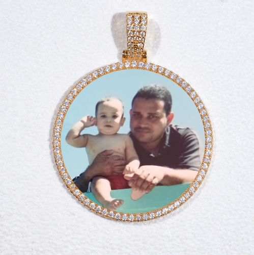 MEDIUM 3D CIRCLE CUSTOM PICTURE PENDANT