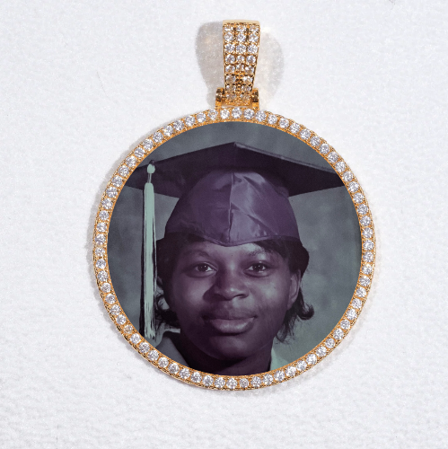 MEDIUM 3D CIRCLE CUSTOM PICTURE PENDANT