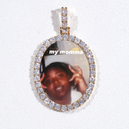 3D Oval Custom Picture Pendant