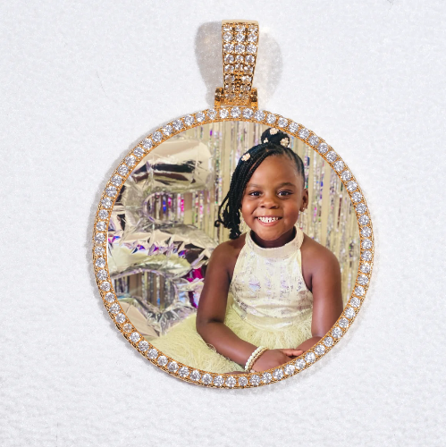 MEDIUM 3D CIRCLE CUSTOM PICTURE PENDANT