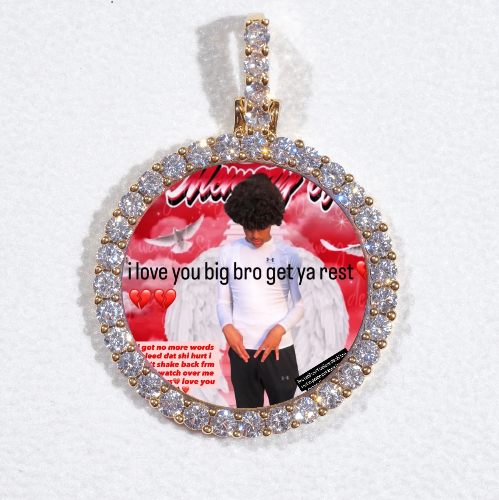3D CIRCLE CUSTOM PICTURE PENDANT SMALL SIZE