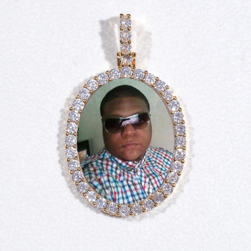 3D Oval Custom Picture Pendant