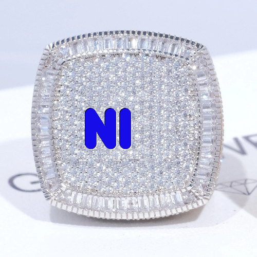CUSTOM LETTER 3D ICED RING