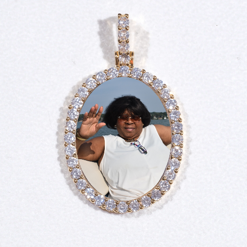 3D Oval Custom Picture Pendant