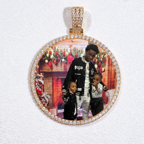 MEDIUM 3D CIRCLE CUSTOM PICTURE PENDANT