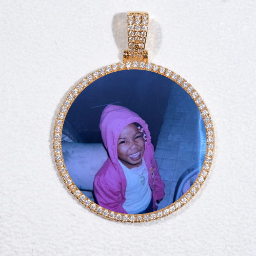 MEDIUM 3D CIRCLE CUSTOM PICTURE PENDANT