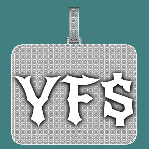 CUSTOM LETTER NECKLACE 3D BIG SQUARE