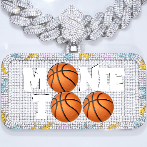 CUSTOM LETTER NECKLACE 3D COLORFUL SQUARE