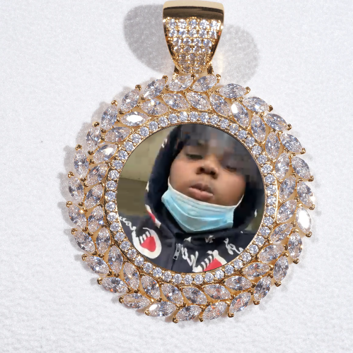 Large 3D Wheat Ear Custom Picture Pendant