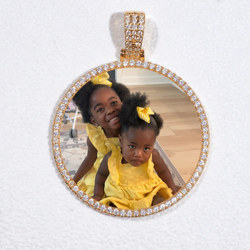 MEDIUM 3D CIRCLE CUSTOM PICTURE PENDANT