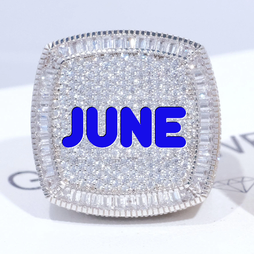 CUSTOM LETTER 3D ICED RING