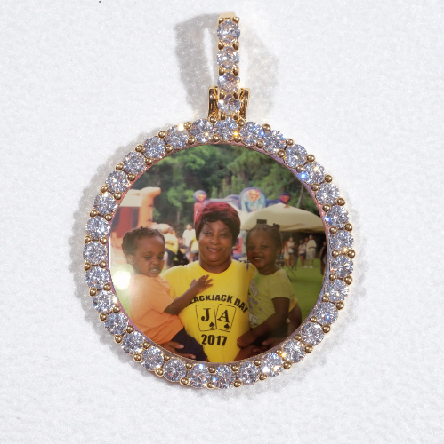3D CIRCLE CUSTOM PICTURE PENDANT SMALL SIZE