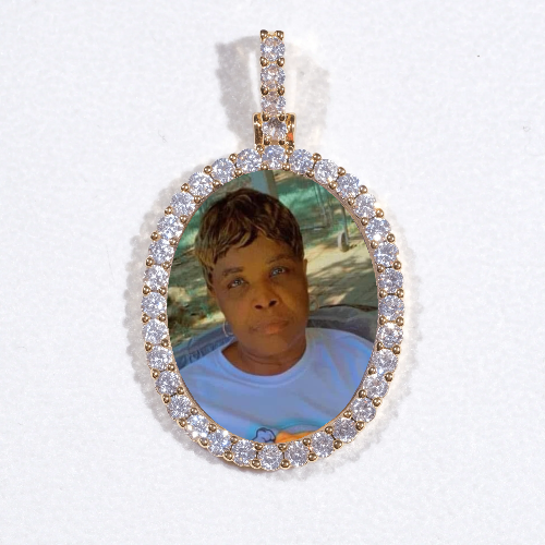 3D Oval Custom Picture Pendant