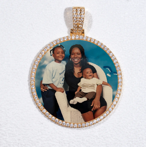 MEDIUM 3D CIRCLE CUSTOM PICTURE PENDANT
