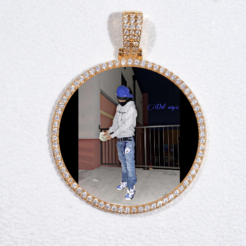 MEDIUM 3D CIRCLE CUSTOM PICTURE PENDANT