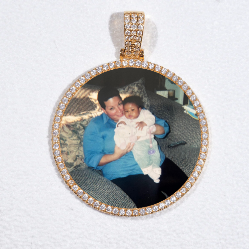 MEDIUM 3D CIRCLE CUSTOM PICTURE PENDANT