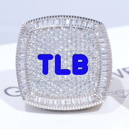 CUSTOM LETTER 3D ICED RING