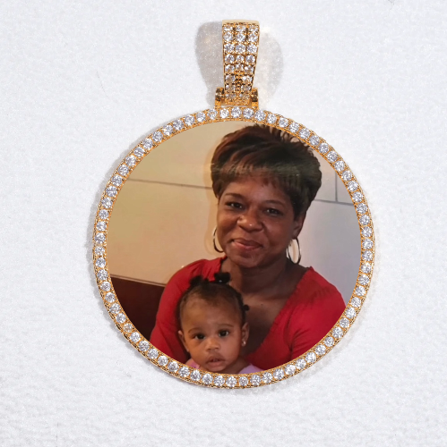 MEDIUM 3D CIRCLE CUSTOM PICTURE PENDANT
