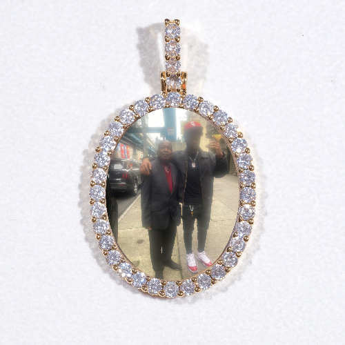 3D Oval Custom Picture Pendant