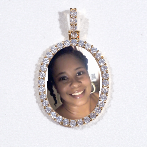 3D Oval Custom Picture Pendant