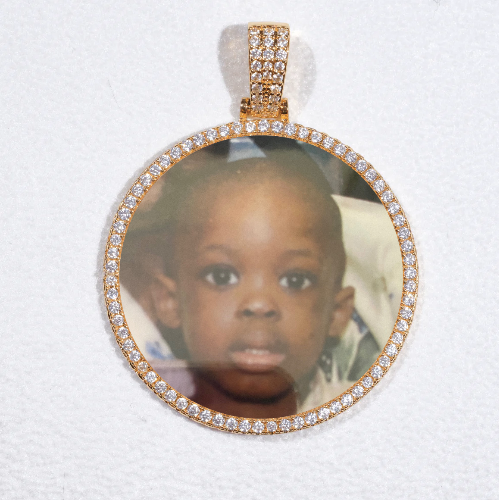 MEDIUM 3D CIRCLE CUSTOM PICTURE PENDANT