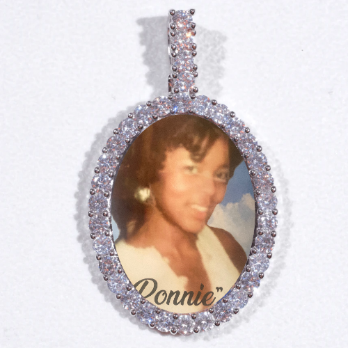 Large 3D Oval Custom Picture Pendant