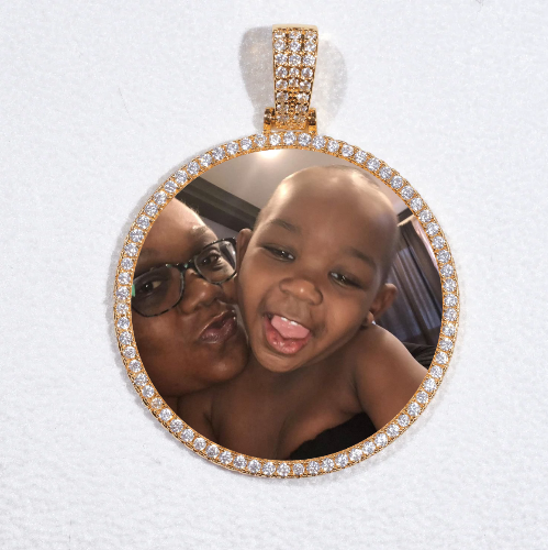 MEDIUM 3D CIRCLE CUSTOM PICTURE PENDANT