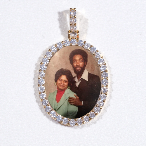 3D Oval Custom Picture Pendant
