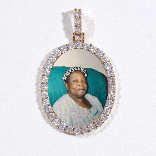 3D Oval Custom Picture Pendant