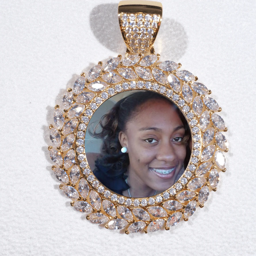 Large 3D Wheat Ear Custom Picture Pendant