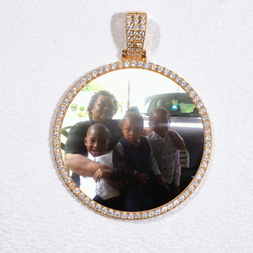 MEDIUM 3D CIRCLE CUSTOM PICTURE PENDANT