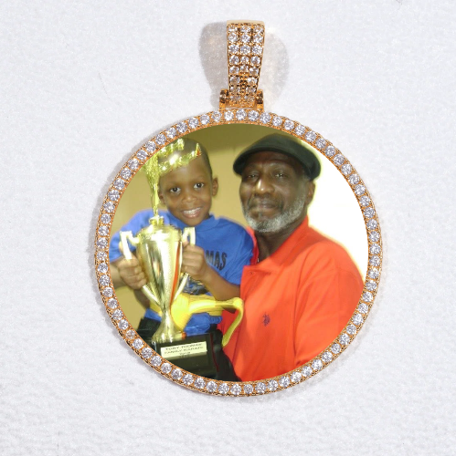 MEDIUM 3D CIRCLE CUSTOM PICTURE PENDANT