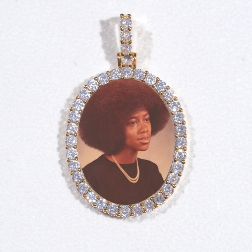 3D Oval Custom Picture Pendant