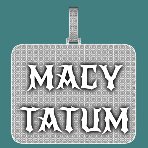 CUSTOM LETTER NECKLACE 3D BIG SQUARE