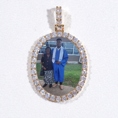 3D Oval Custom Picture Pendant
