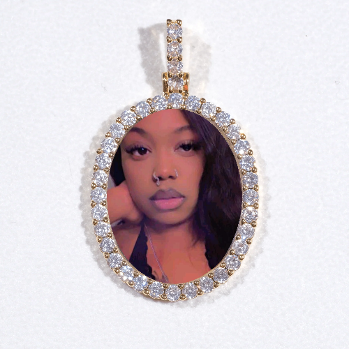 3D Oval Custom Picture Pendant