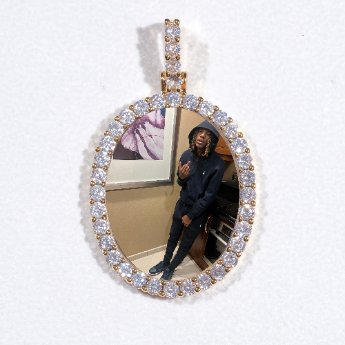 3D Oval Custom Picture Pendant
