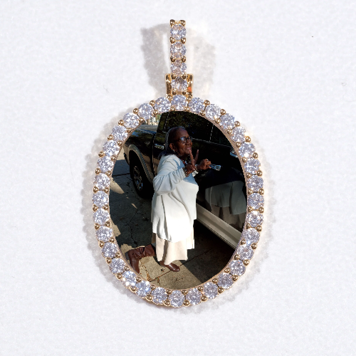 3D Oval Custom Picture Pendant