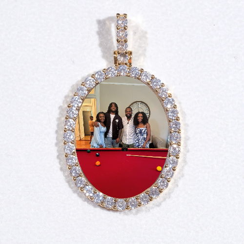 3D Oval Custom Picture Pendant