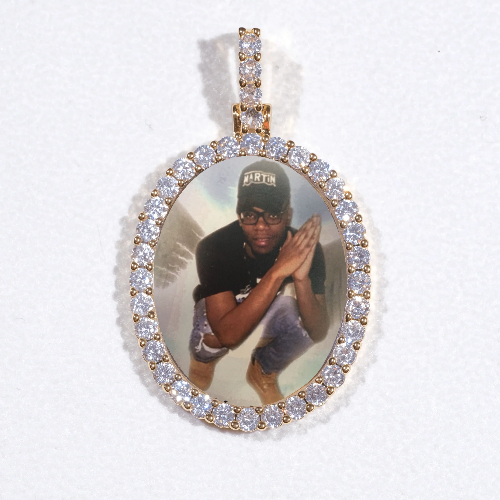 3D Oval Custom Picture Pendant