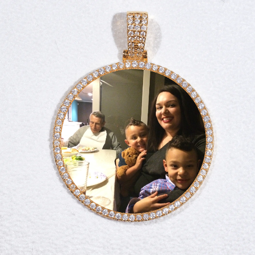 MEDIUM 3D CIRCLE CUSTOM PICTURE PENDANT