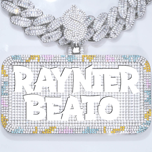 CUSTOM LETTER NECKLACE 3D COLORFUL SQUARE