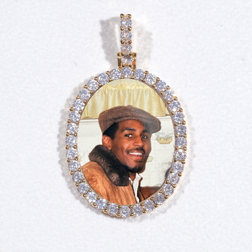 3D Oval Custom Picture Pendant