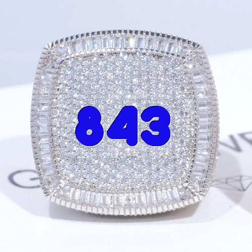 CUSTOM LETTER 3D ICED RING